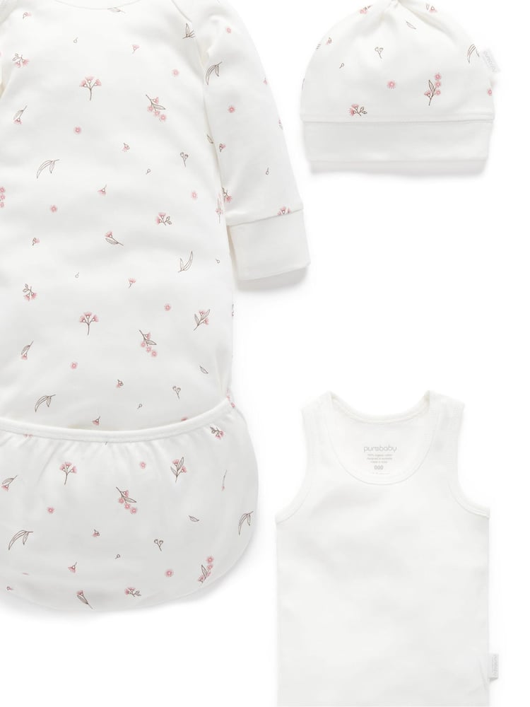 Purebaby Brown/White Newborn Essential Hospital Pack - Image 2 of 4