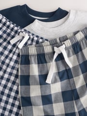 Blue/White Short Sleeve Long Pyjamas 2 Pack (9mths-12yrs) - Image 9 of 9