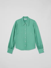 LK Bennett Light Green Sonya Satin Crepe Blouse - Image 5 of 5
