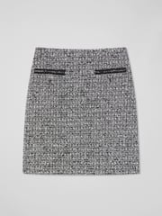 LK Bennett Black/Ivory Charlie Tweed and Trim Skirt - Image 4 of 4