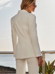 Sosandar White Tailored Blazer - Image 5 of 6