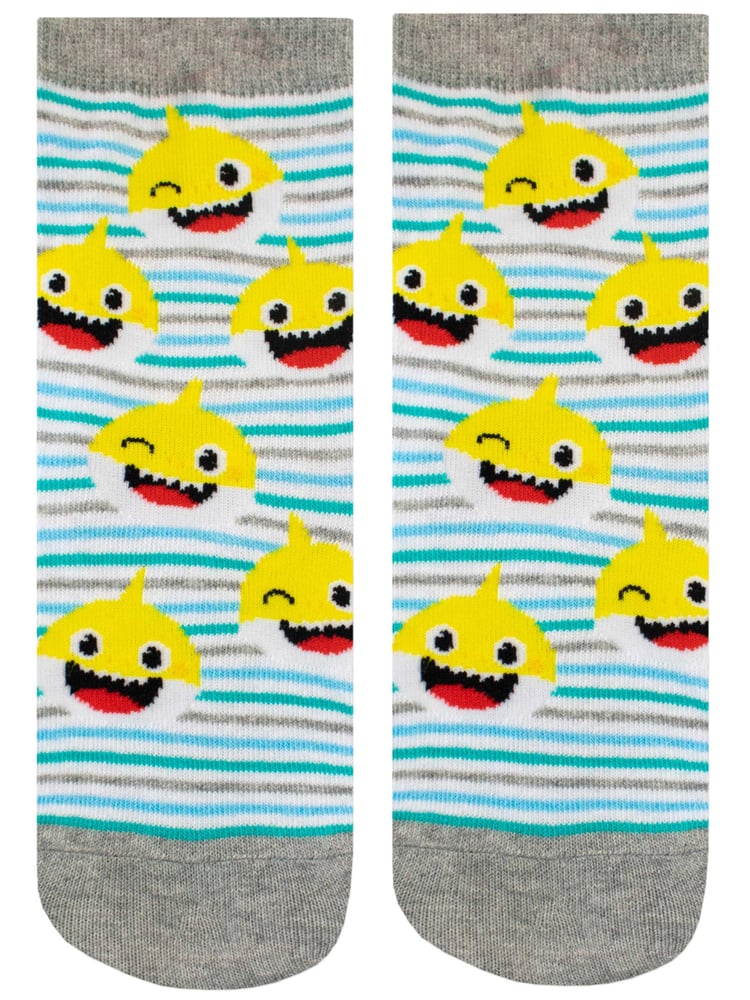Character Blue Baby Shark Socks 3 Pack - Image 2 of 4