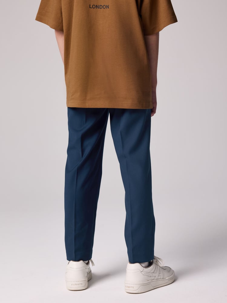 smALLSAINTS Navy Boys Slim Fit Moad Suit Trousers - Image 2 of 8
