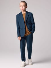 smALLSAINTS Navy Boys Slim Fit Moad Suit Trousers - Image 4 of 8