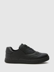 Schuh Youth Latch Brogue Black Shoes - Image 1 of 4