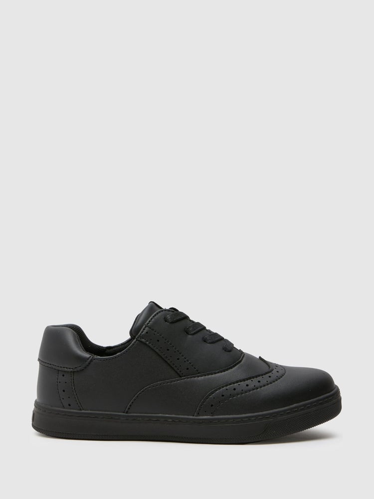 Schuh Youth Latch Brogue Black Shoes - Image 1 of 4