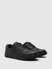 Schuh Youth Latch Brogue Black Shoes - Image 2 of 4