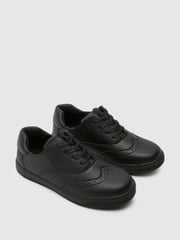 Schuh Youth Latch Brogue Black Shoes - Image 3 of 4