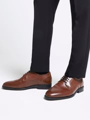 River Island Brown Chrome Check Suit Jacket - Image 1 of 6