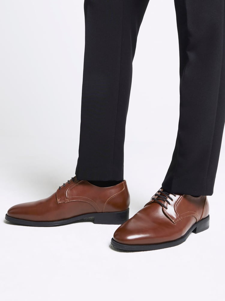 River Island Brown Chrome Check Suit Jacket - Image 1 of 6
