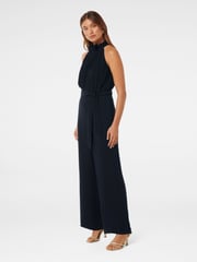 Forever New Blue Carter Pleated Rosette Jumpsuit - Image 3 of 4