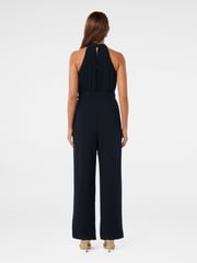 Forever New Blue Carter Pleated Rosette Jumpsuit - Image 4 of 4
