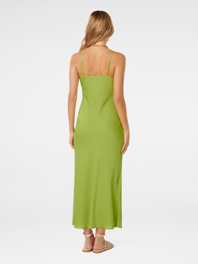 Forever New Green Fern Textured Slip Dress - Image 4 of 4