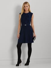 Lauren Ralph Lauren Velvet 100% Cotton Belted Mini Dress - Image 1 of 8