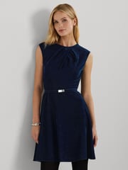 Lauren Ralph Lauren Velvet 100% Cotton Belted Mini Dress - Image 2 of 8