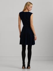 Lauren Ralph Lauren Velvet 100% Cotton Belted Mini Dress - Image 3 of 8