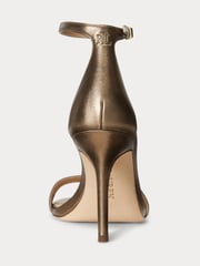 Lauren Ralph Lauren Gold Allie Metallic Nappa Leather Sandals - Image 3 of 4