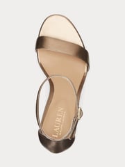 Lauren Ralph Lauren Gold Allie Metallic Nappa Leather Sandals - Image 4 of 4