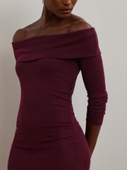 Lauren Ralph Lauren Rib-Knit Off-the-Shoulder Midi Dress - Image 4 of 8