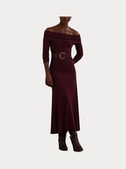 Lauren Ralph Lauren Rib-Knit Off-the-Shoulder Midi Dress - Image 7 of 8