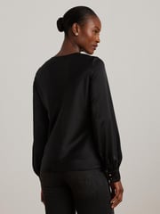 Lauren Ralph Lauren Silk Volume Sleeve Blouse - Image 4 of 8