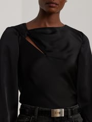 Lauren Ralph Lauren Silk Volume Sleeve Blouse - Image 5 of 8