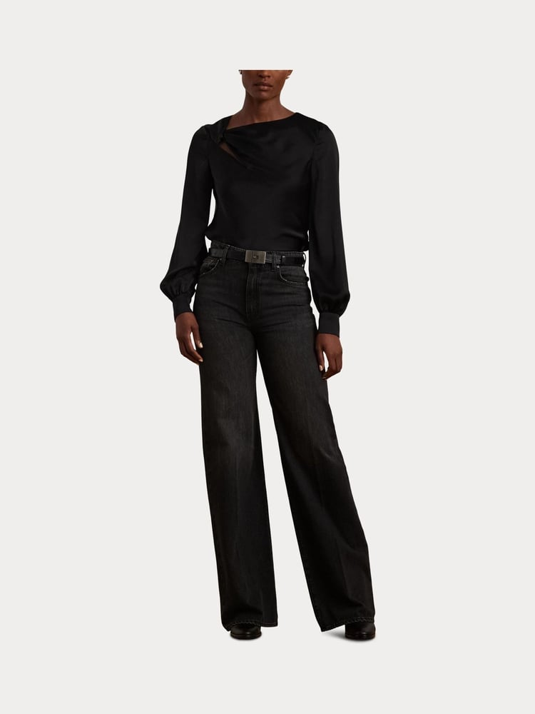Lauren Ralph Lauren Silk Volume Sleeve Blouse - Image 8 of 8