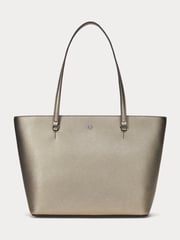 Lauren Ralph Lauren Karly Crosshatch Leather Tote Bag - Image 1 of 6