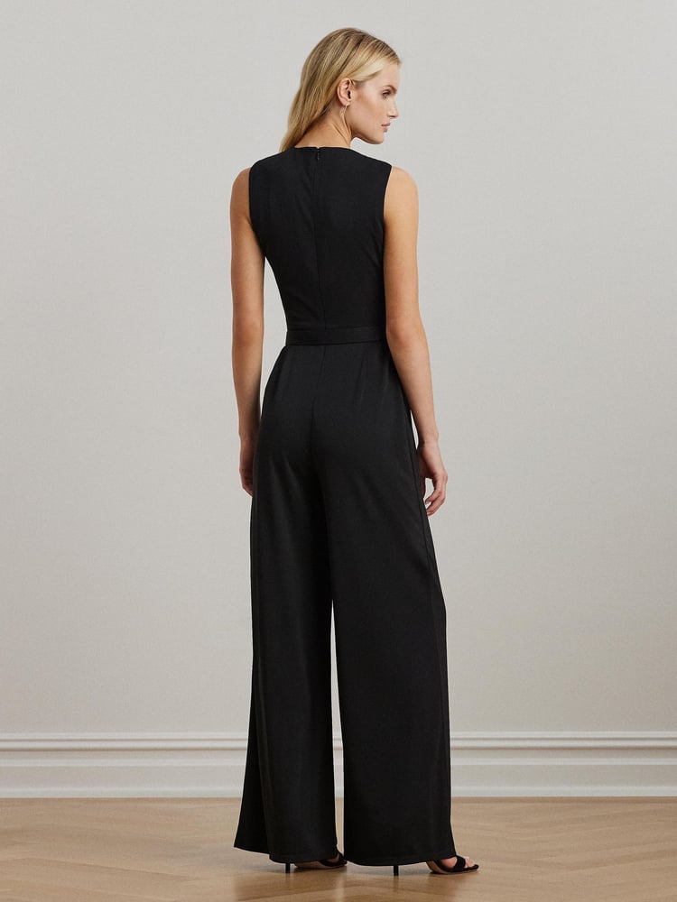 Lauren Ralph Lauren Matte Black Jersey Jumpsuit - Image 2 of 8