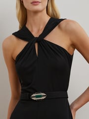 Lauren Ralph Lauren Matte Black Jersey Jumpsuit - Image 3 of 8
