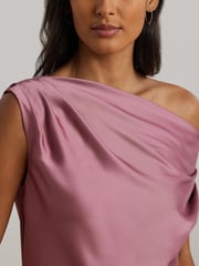 Lauren Ralph Lauren Satin Charmeuse Off-the-Shoulder Blouse - Image 4 of 7