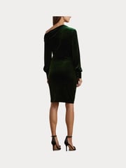 Lauren Ralph Lauren Green Luxe Velvet Dress - Image 6 of 8
