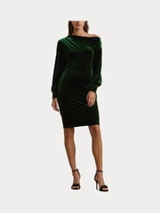 Lauren Ralph Lauren Green Luxe Velvet Dress - Image 7 of 8