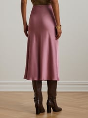Lauren Ralph Lauren Satin Charmeuse Midi Skirt - Image 4 of 8
