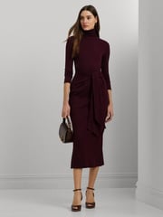 Lauren Ralph Lauren Tie-Front Turtleneck Dress - Image 1 of 8
