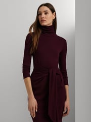 Lauren Ralph Lauren Tie-Front Turtleneck Dress - Image 2 of 8