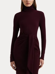 Lauren Ralph Lauren Tie-Front Turtleneck Dress - Image 6 of 8