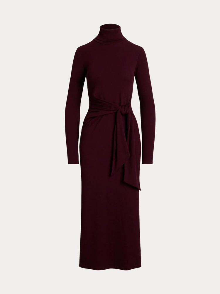 Lauren Ralph Lauren Tie-Front Turtleneck Dress - Image 8 of 8