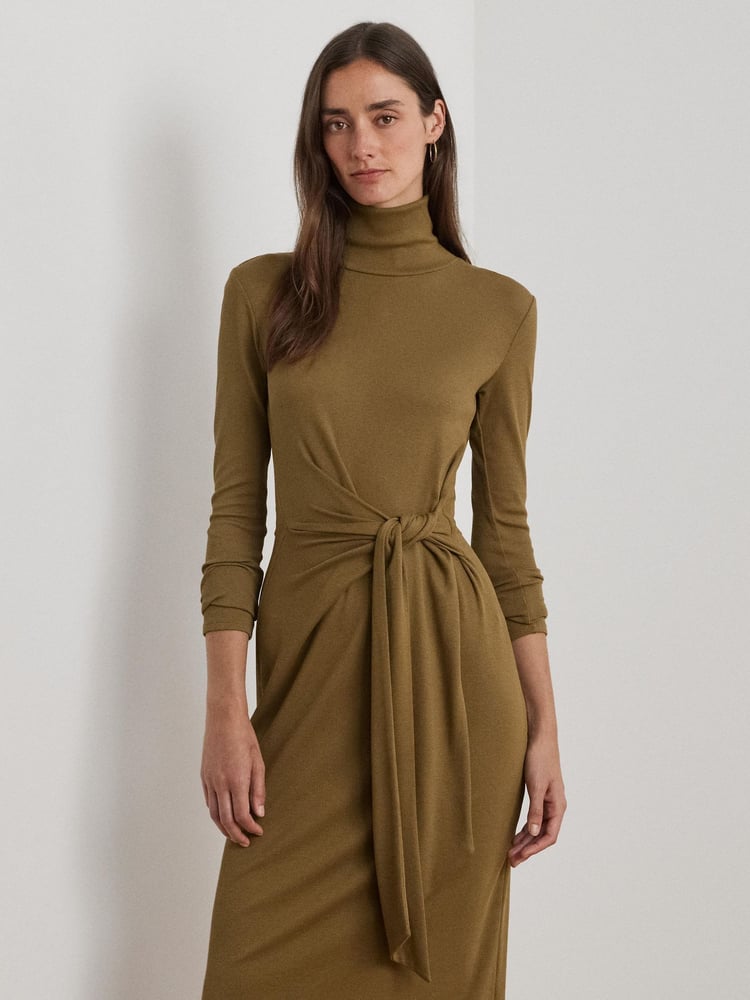 Lauren Ralph Lauren Tie-Front Turtleneck Dress - Image 2 of 7