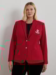 Lauren Ralph Lauren Curve Anfisa Crest Logo Blazer Jacket - Image 6 of 9