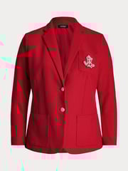Lauren Ralph Lauren Curve Anfisa Crest Logo Blazer Jacket - Image 9 of 9
