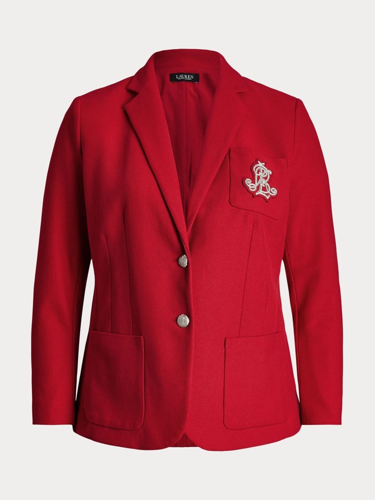 Lauren Ralph Lauren Curve Anfisa Crest Logo Blazer Jacket - Image 9 of 9