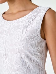 Roman White Lace Bodice Shift Dress - Image 2 of 5