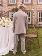 Neutral Relaxed Fit Stripe Suit Jacket (3-16yrs) - Image 3 of 12