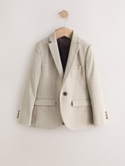 Neutral Relaxed Fit Stripe Suit Jacket (3-16yrs) - Image 7 of 12