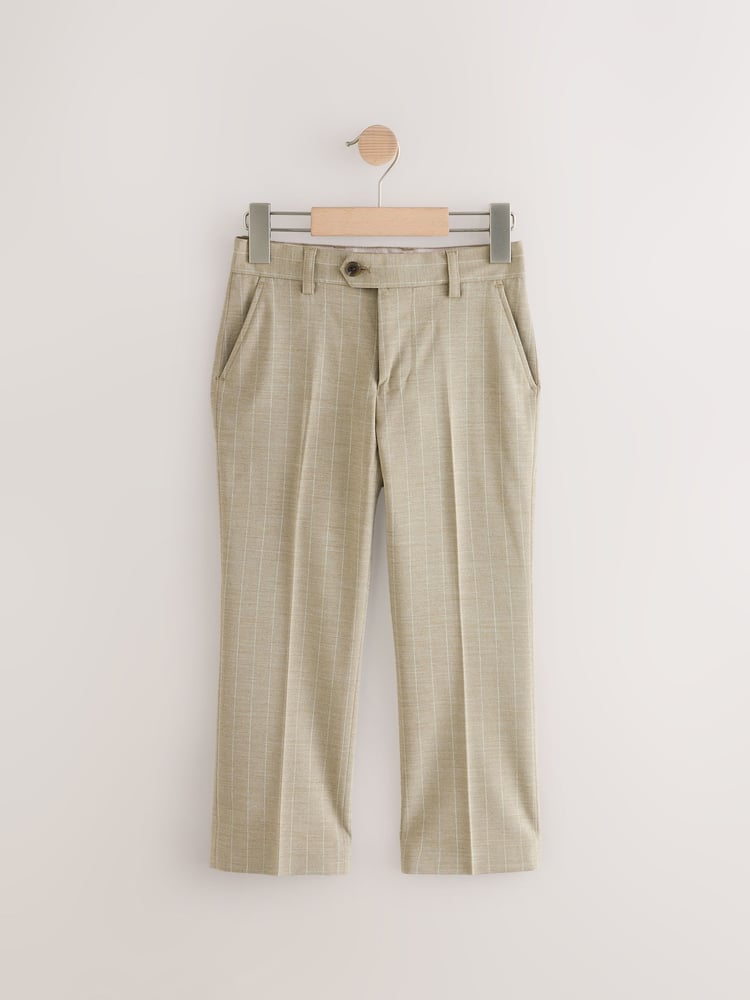 Neutral Relaxed Fit Stripe Suit Trousers (3-16yrs) - Image 1 of 8