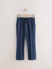 Blue/Navy Check Pull On Suit Trousers (3-16yrs) - Image 1 of 4