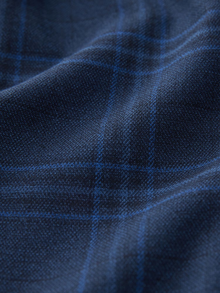 Blue/Navy Check Pull On Suit Trousers (3-16yrs) - Image 4 of 4