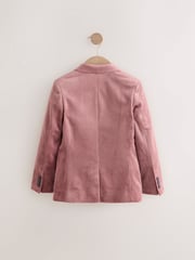 Pale Pink Velvet Suit Blazer (3-16yrs) - Image 2 of 5