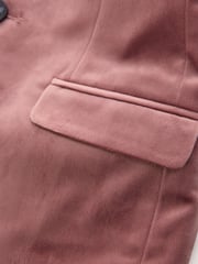 Pale Pink Velvet Suit Blazer (3-16yrs) - Image 3 of 5